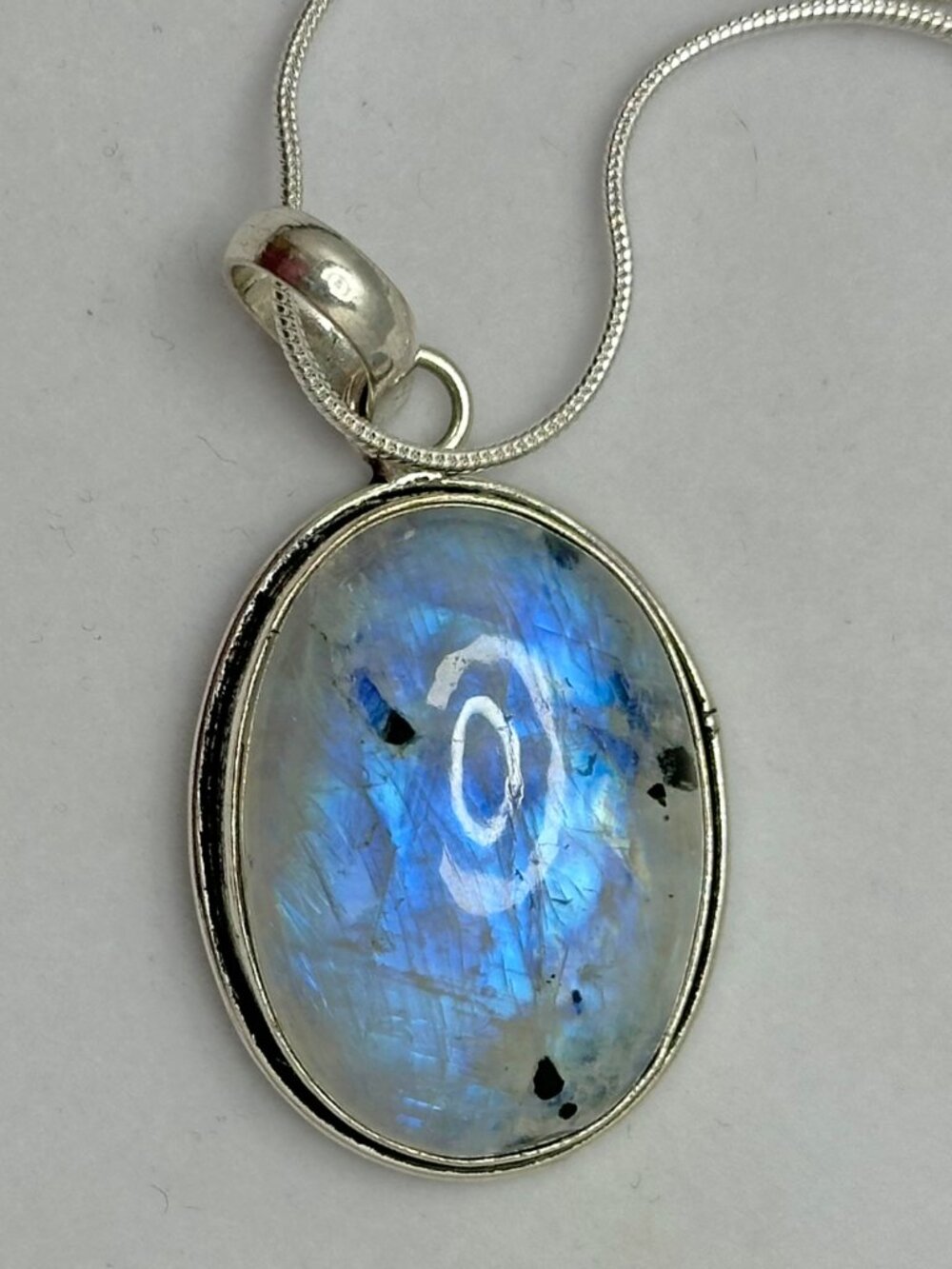 SUPER High Grade Moonstone & Silver Necklace